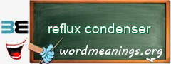 WordMeaning blackboard for reflux condenser